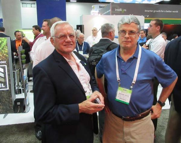 Mike Huck, right, with Ted Horton, CGCS, at the Golf Industry Show. Photo courtesy of Emmy Moore Minister