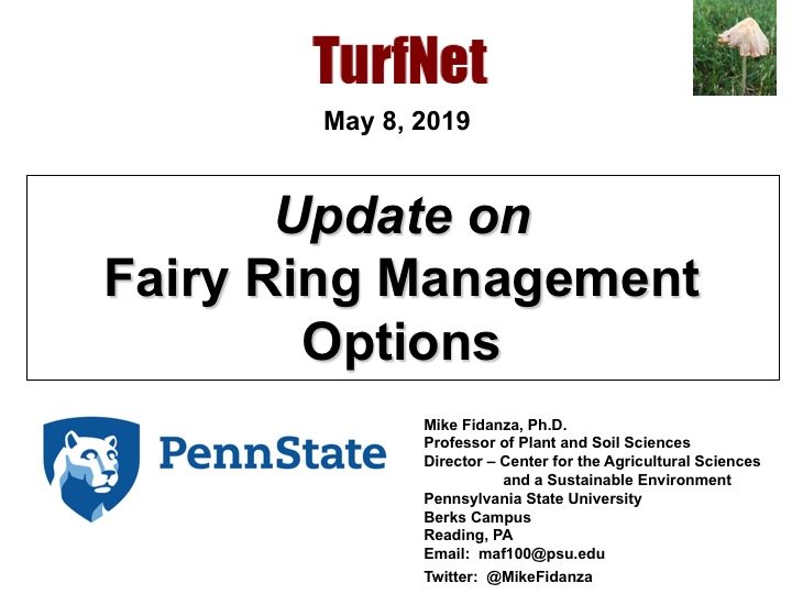 Update on fairy ring management options inar Archives