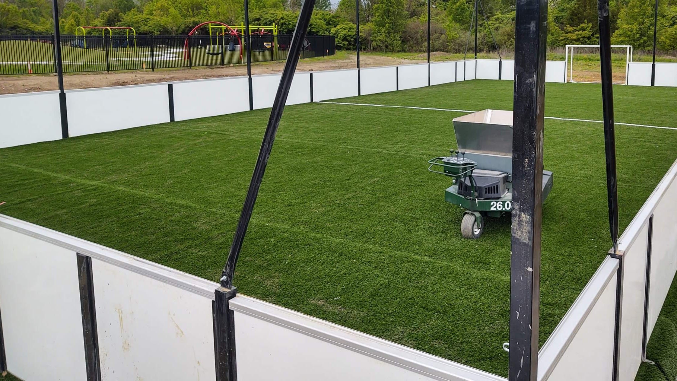 Soccer franchise and field installer team up to support children with