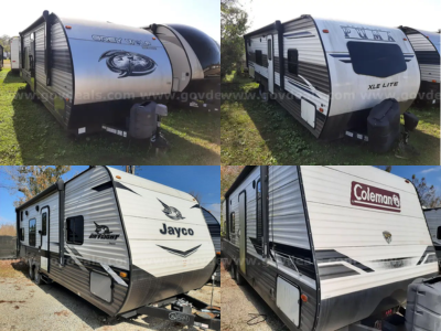   8 Lots: Variety of Travel Trailers (Various Makes, Models, Lot Sizes)