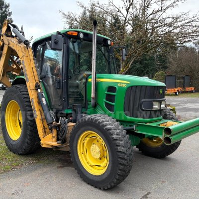  2008 John Deere 6630 w/ Flail Mower, Rotary Mowing Deck, and Spare Parts