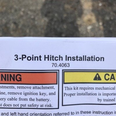  2017 Ventrac 3 pt Hitch 4100  & 4200