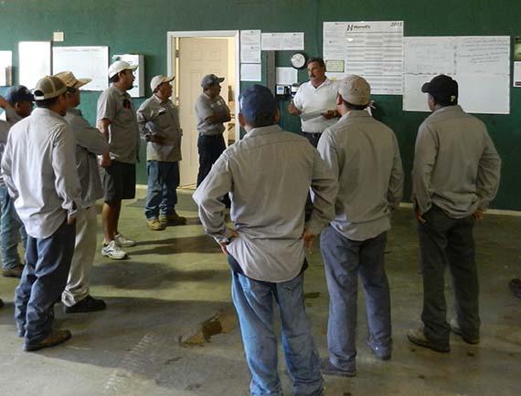 Jorge Croda with his staff.