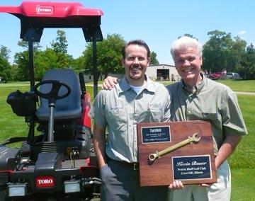 2012 Technician of the Year Kevin Bauer (left) and father Don Bauer.