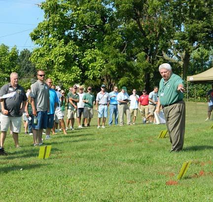 Ohio State's John Street, Ph.D., (right) teaches a session at a past OTF-Ohio State field day.