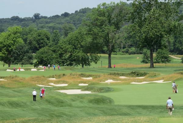 The Great Hazard on No. 7 on the Wissahickon Course at the Philadelphia Cricket Club.