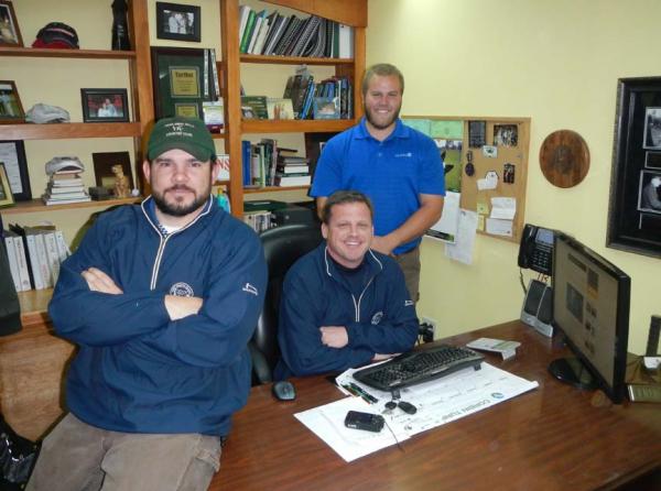 Fred Gehrisch, CGCS, (center) and assistants Josh Cantrell (left) and Chris Cowan have developed a pretty good give-and-take relationship at Highlands Falls Country Club.