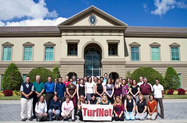 Members of Turnstile's other media properties turned out in full force to support the Where's TurfNet campaign in front of the Orlando home office in 2010.