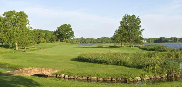 The treacherous 16th hole at Hazeltine.